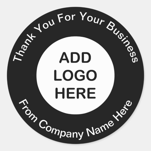 Stickers Merci du logo de l'entreprise (Devant)