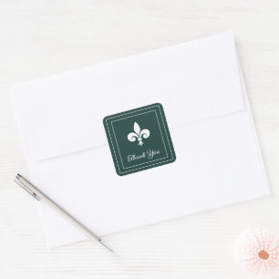 Stickers Merci Emerald Fleur de Lis