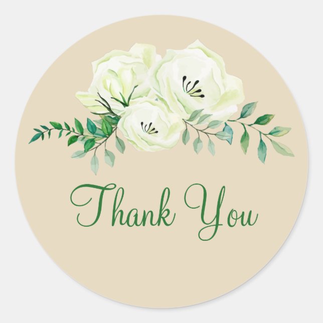 Stickers Merci floral d'affaires (Devant)