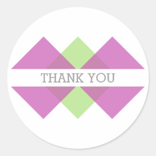 Stickers Merci Fuchsia Green Geometry