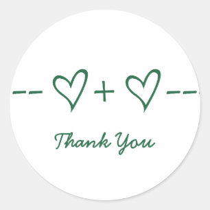 Stickers Merci Green Heart Equation