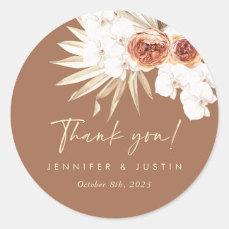 Stickers Merci Mariage Boho