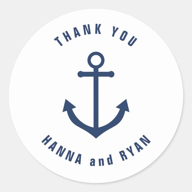 Stickers Merci Mariage de la marine nautique (Devant)