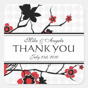 Stickers Merci moderne Cherry Blossom