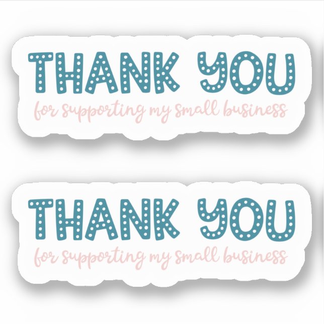 Stickers Merci moderne pour petites entreprises (Devant)