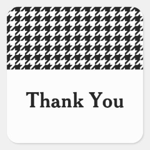 Stickers Merci noir Houndstooth