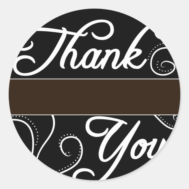 Stickers Merci personnalisables (Devant)