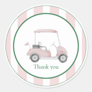 Stickers Merci Pink Golf Cart