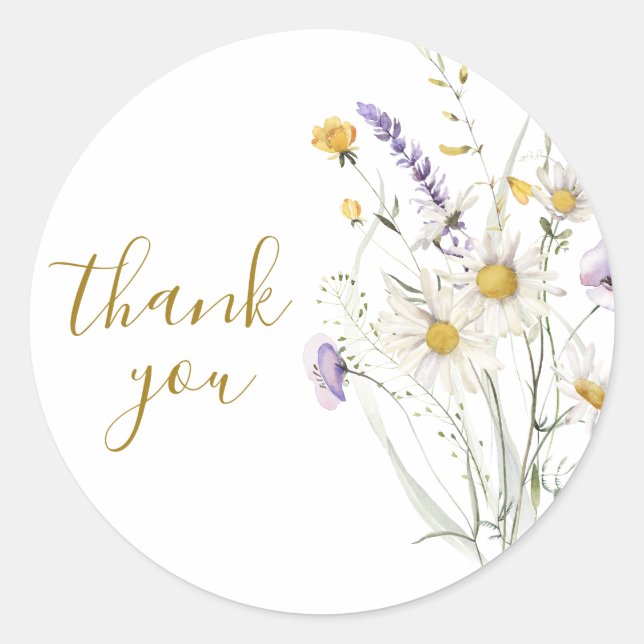 Stickers Merci pour les Fleurs sauvages actuels (Devant)