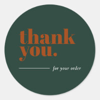 Stickers Merci pour petites entreprises Green Oran