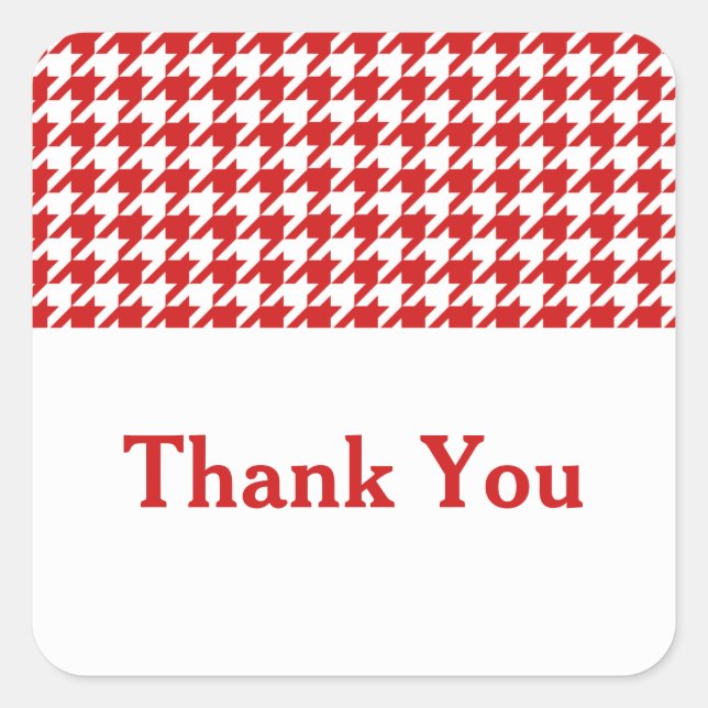 Stickers Merci Red Houndstooth (Devant)