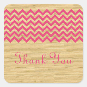 Stickers Merci rose Russe Chevron