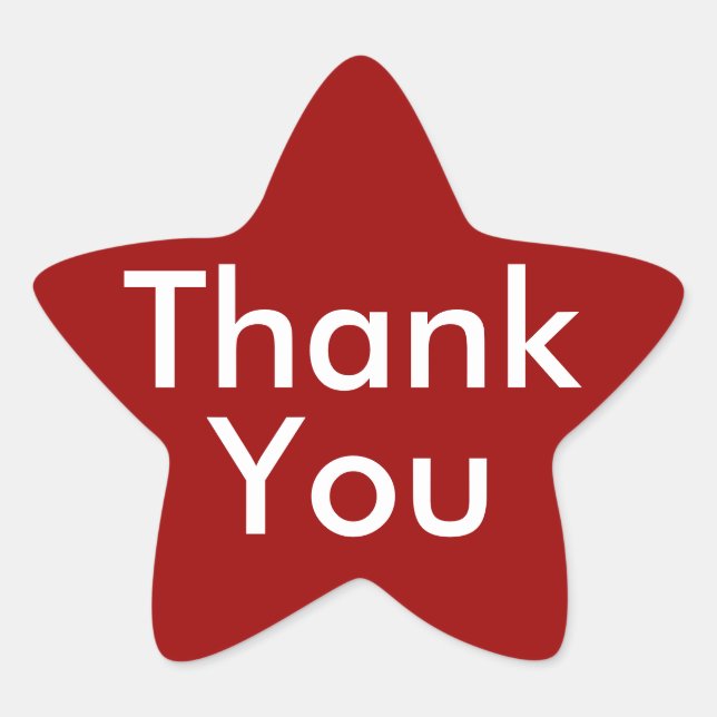 Stickers Merci sur Arrière - plan rouge (Devant)