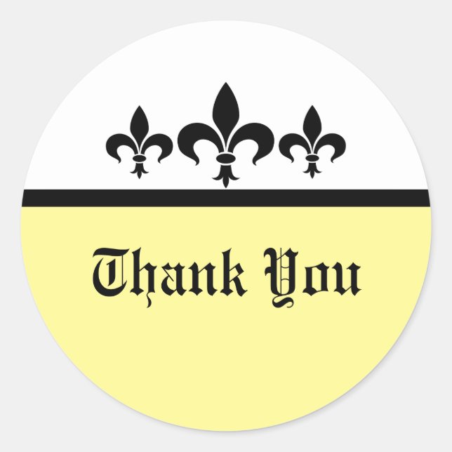 Stickers Merci Swanky Fleur De Lis (Devant)