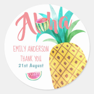 Stickers Merci tropical de la fruité ananas