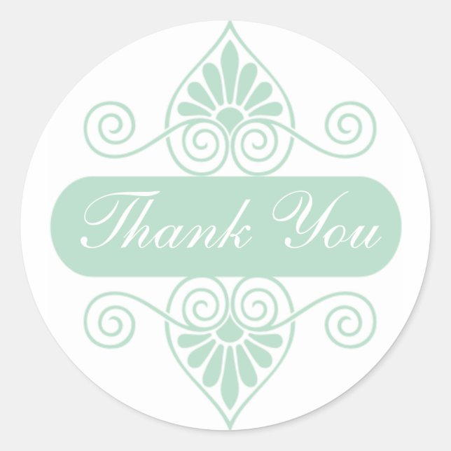 Stickers Merci vert (Devant)