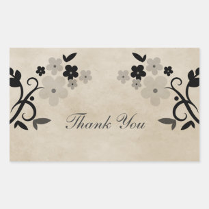 Stickers Merci Vintage gris doux