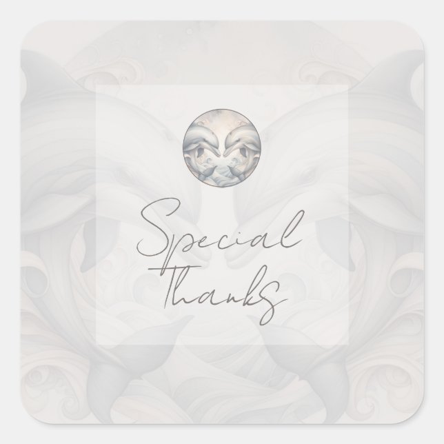 Stickers Merci Whimsy moderne (Devant)