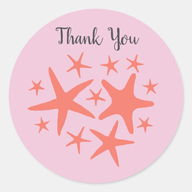 Stickers Mermaid Starfish Ocean Beach Party (Devant)