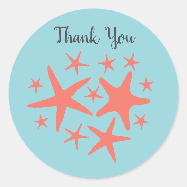 Stickers Mermaid Starfish Ocean Beach Party (Devant)