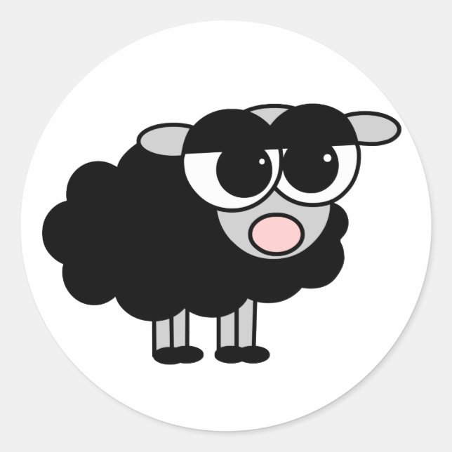 Stickers Mignons Petits Moutons Noirs (Devant)