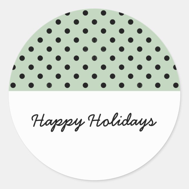 Stickers Mint Green Sweet Polka Dot Holiday (Devant)