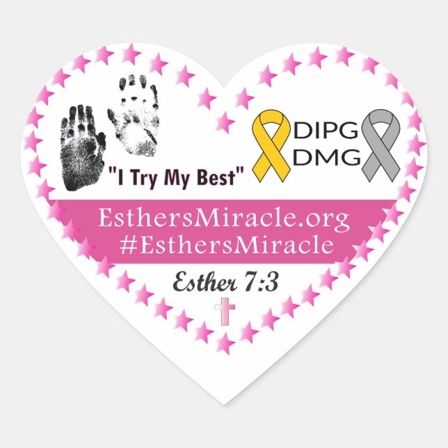 Stickers Miracle d'Esther - coeurs (Devant)