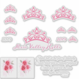 Stickers Miss Pageant USA Crown Custom