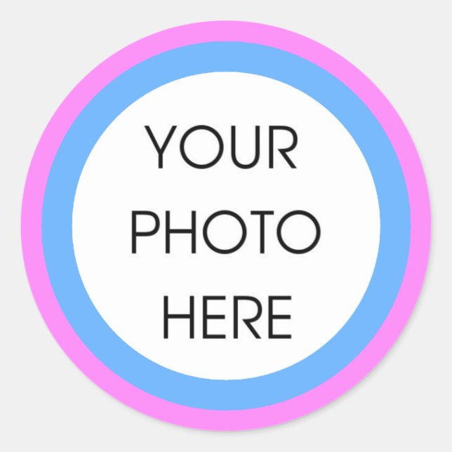 Stickers Modèle frontière rose et bleu (Devant)