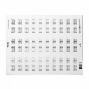 Stickers Modèle noir à 4 feutres Ukulele Chord Cha