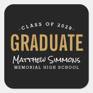 Stickers Moderne Graduate Personnalisée Graduation