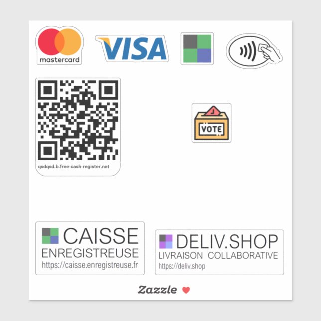 Stickers modes paiement boutique (Sheet)