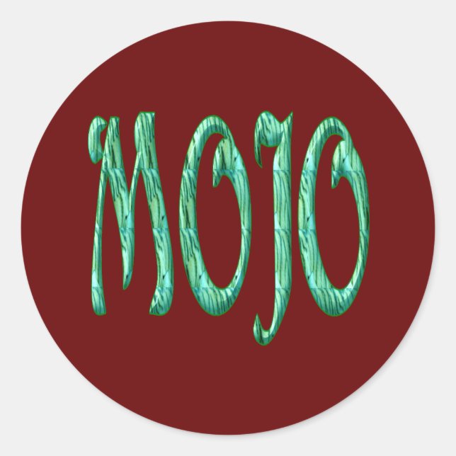 stickers mojo rouge rond (Devant)