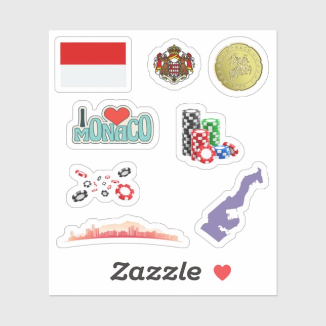Stickers Monaco (Feuille)