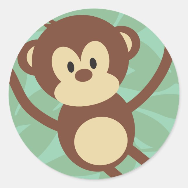 Stickers Monkey Business Round (Devant)