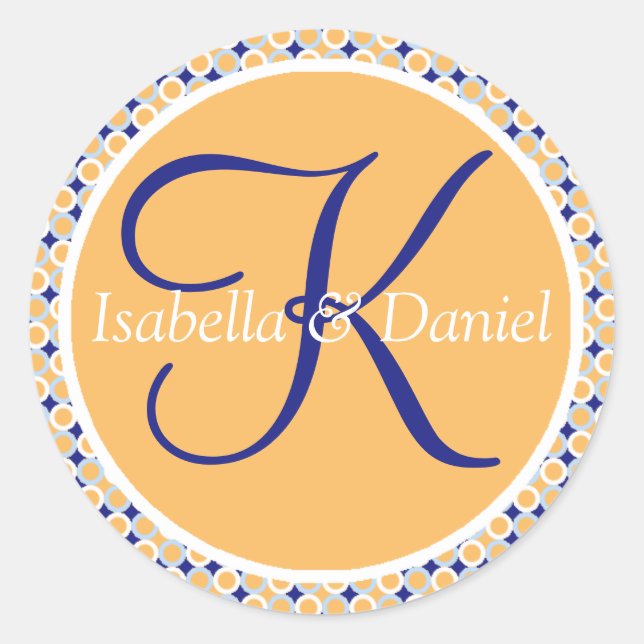 Stickers Monogram K Mariage Seal (Devant)