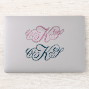 Stickers Monogramme Classique Étiquettes initiau