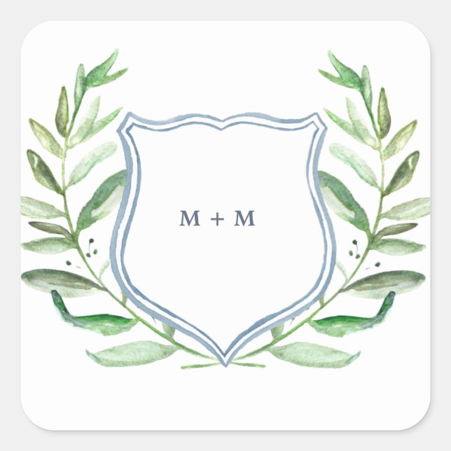 Stickers Monogramme de jardin Boho (Devant)