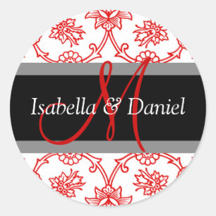 Stickers Monogramme de mariage d'hiver
