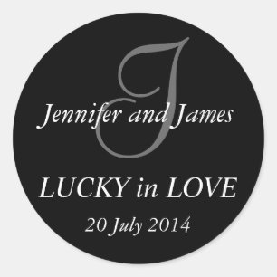 Stickers Monogramme I pour Mariage noir