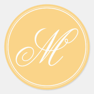 Stickers Monogramme jaune moutarde