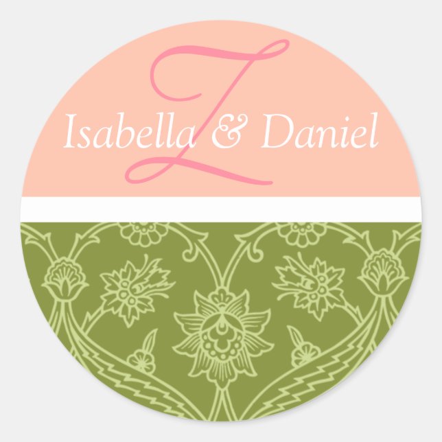 Stickers Monogramme modèle Pour Enveloppes (Devant)