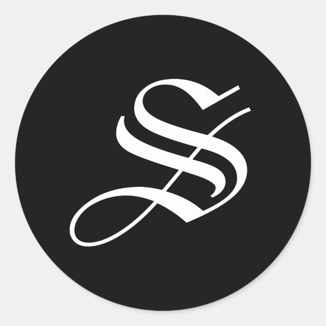 Stickers Monogramme noir blanc (Devant)