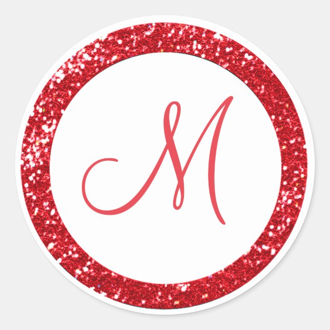 Stickers Monogramme Parties scintillant tendance : (Devant)