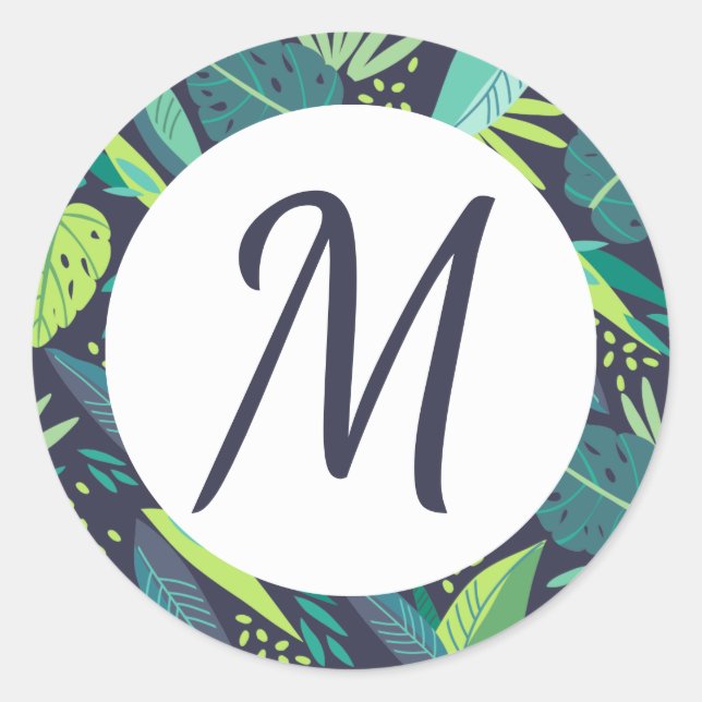 Stickers Monogramme Tropical Tidings (Devant)
