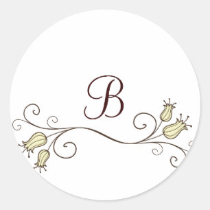 Stickers Monogramme Tulip Jaune