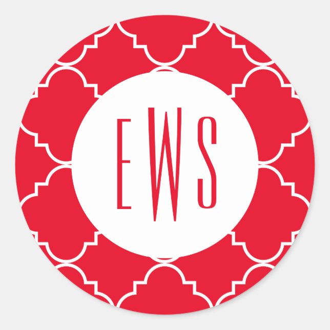 Stickers Monogrammes Chic Quatrefoil (Devant)