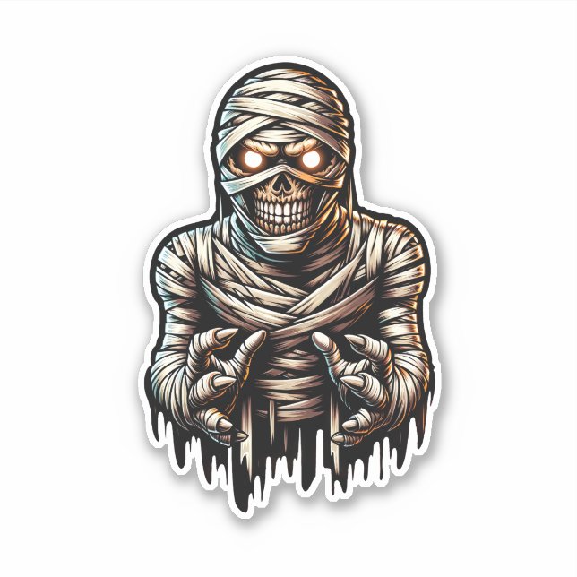 Stickers Monstre éffrayant Halloween (Devant)