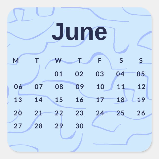 Stickers Month of the Year - June (S'K) *2022 (Front)