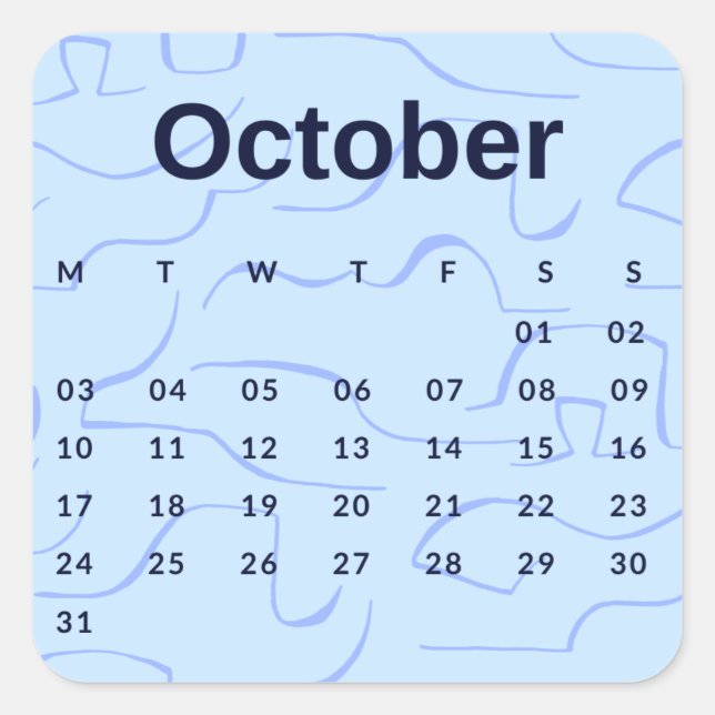 Stickers Month of the Year - October (S'K) *2022 (Front)